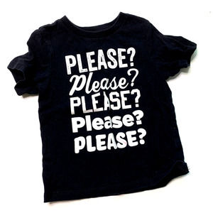 Childrens Place black Please graphic tee
